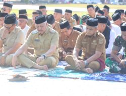Hadapi Kemarau Yang Melanda Kabupaten Pinrang, Pemkab Pinrang  Gelar Solat  Istisqa Permohonan Kepada Allah Swt Agar Di Turunkan Hujan