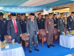 Upacara HUT Bhayangkara Ke-80 Yang Di Gelar Di Markas Polisi Resor Pinrang Dihadiri Dandim 1404 Pinrang