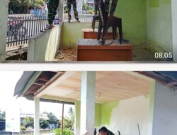 Bentuk Kepedulian Satgas TMMD Ke -129 Kodim 1404/ Pinrang Perbaiki Posyandu Desa Tanratuo