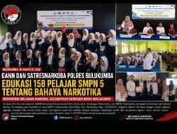 GANN Bersama Satresnarkoba Polres Bulukumba Edukasi 158 Pelajar SMPN 5 tentang Bahaya Narkotika