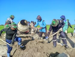 Deru Mesin Molen Jadi Pelecut Semangat Satgas TMMD Ke – 129 Kodim 1404/Pinrang  Kejar Target Penyelesaian  Tepat Waktu
