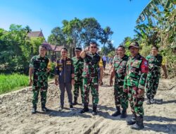 Cek Progres Di Lapangan Marsma TNI Arifaini Nur Dwiyanto. M. Ham Tinjau Sasaran Fisik TMMD Ke 129  Kodim 1404/Pinrang