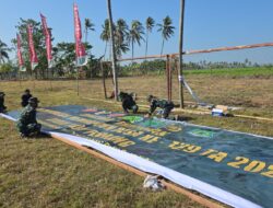 Jelang Penutupan TMMD Ke 129 Satgas Kodim 1404/Pinrang  Benahi Lapangan Upacara Di Desa Tanratuo