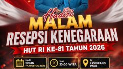 Pemkab Pinrang Gelar Malam Resepsi  Kenegaraan HUT RI Ke 81 Di Lasinrang Park