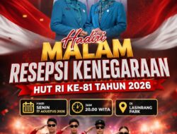 Pemkab Pinrang Gelar Malam Resepsi  Kenegaraan HUT RI Ke 81 Di Lasinrang Park