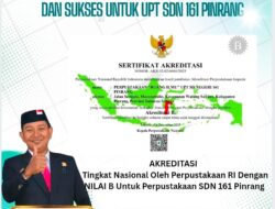 Perpustakaan” Ruang Ilmu 161″ UPT SDN 161 Pinrang Raih Predikat Baik(B) Tingkat Nasional  Dari Perpusnas RI
