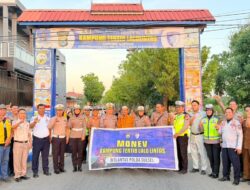 Tim Subdit Kamsel Ditlantas Polda Sul Sel Lakukan Monev Kampung Tertib Lalu Lintas di Pinrang