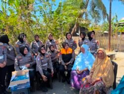 Polwan Polres Pinrang Gelar Baksos Dan  Trauma  Healing  7ntuk Korban  Kebakaran Di Desa Langnga