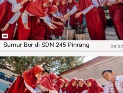 Senyum Bahagia Terpancar Di Wajah Para Siswa Siswi UPT SDN 245 Pinrang” Sumur Bor Untuk Dapatkan Air Bersih Terwujud, Berkat  Satgas TMMD Ke 129 Kodim1404/Pinrang “