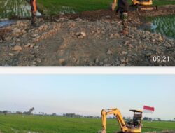 Hormati HUT RI Ke – 81 Alat Berat Excavator Berbendera Merah Putih  jadikan Simbol Patriotisme Di Lokasi Kegiatan Satgas TMMD Ke – 129 Kodim 1404/Pinrang