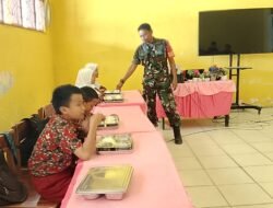 Serka Andi Paris Pantau Program Makan Bergizi Gratis, Wujud Kepedulian Kodim 1420/Sidrap terhadap Generasi Penerus
