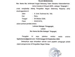 PN Sidrap Terbitkan Panggilan Umum untuk Nur Asma Ida dkk dalam Perkara Perdata