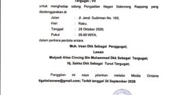 PANGGILAN UMUM: HARIS SELAKU TURUT TERGUGAT VII DIPANGGIL HADIR PERSIDANGAN