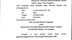 PANGGILAN UMUM: HJ. SAKKA SELAKU TURUT TERGUGAT I DIPANGGIL HADIR PERSIDANGAN