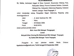PANGGILAN UMUM: HJ. SAKKA SELAKU TURUT TERGUGAT I DIPANGGIL HADIR PERSIDANGAN