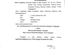 PANGGILAN UMUM: AKBAR LAGANING SELAKU TURUT TERGUGAT IX DIPANGGIL HADIR PERSIDANGAN   