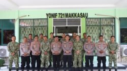 Waka Polres Pinrang Sambangi Yonif 721 /Makkasau, Perkuat  Sinergitas  TNI/Polri  Di HUT  TNI Ke 81