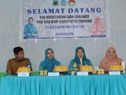 Kegiaatan  Program “Monev” Di Pimpin Langsung  Ketua TP PKK  Kabupaten Pinrang  Sri Widiati. A. Irwan