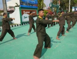 Perkuat Ketangkasan Prajurit, Personel Kodim 1420/Sidrap Latihan Pencak Silat Militer