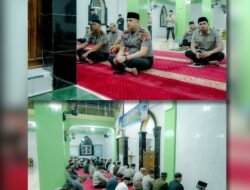 Mempererat Silaturahmi, Kapolres Pinrang Bersama PJU Dan Personel  Gelar Safari Subuh Di Masjid Jami Nurul Iman