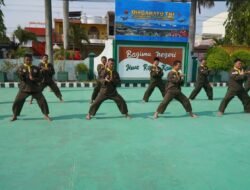 Asah Kemampuan dan Ketangkasan, Prajurit Kodim 1420/Sidrap Tingkatkan Keterampilan Pencak Silat Militer