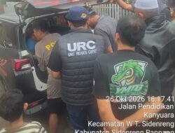 Di duga terlibat kasus pencurian seorang pria di amankan tim unik reaksi cepat (URC) Polres sidrap