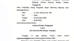 PANGGILAN UMUM: RIDWAN ABUBAKAR LATONRA, S.H. SELAKU TERGUGAT III DIPANGGIL HADIR PERSIDANGAN