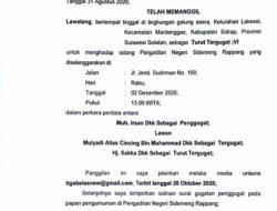 PANGGILAN UMUM: LAWATANG SELAKU TURUT TERGUGAT VI DIPANGGIL HADIR PERSIDANGAN