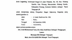PANGGILAN UMUM — ANTO LAGANING (TURUT TERGUGAT IV)