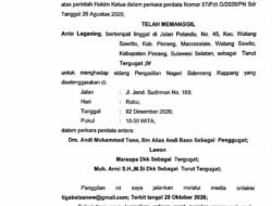 PANGGILAN UMUM — ANTO LAGANING (TURUT TERGUGAT IV)