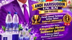 Harumkan  Nama Pinrang Di Tingkat Nasional, Andi. Harisuddin Konsisten  Catat Omset Penjualan Air Alkali Izaura Terbesar Se – Indonesia