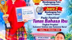 ” LUAR BIASA” Siswi UPT SDN 161 Pinrang  Kibarkan Bendera Prestasi Di Ajang Festival  Tunas Bahasa Ibu Sulselbar