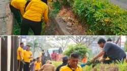 Jumat Bersih, Kapolres Pinrang AKBP Edy Mangganarani  Pimpin Langsung Korbey Bersama Masyarakat