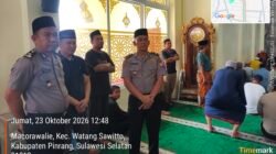 Jumat Keliling Di Masjid Jami Nurul Yaqin, Waka Polres Pinrang Imbau Jaga Kamtibmas Dan Stop Perundungan